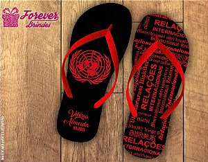 Chinelo Personalizado de Relações Internacionais