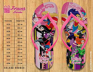 Chinelo Personalizado Aniversário Heróis