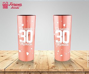 Copo Long Drink 30 Anos Metalizado