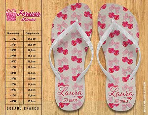 Chinelo Personalizado Aniversário Cereja