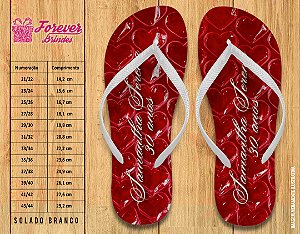 Chinelo Personalizado Aniversário Cereja 30 anos