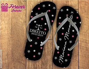 Chinelo Formatura de Direito com Estrelas