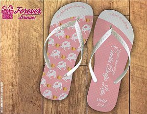 Chinelo Formatura De Medicina Veterinária Rosinha