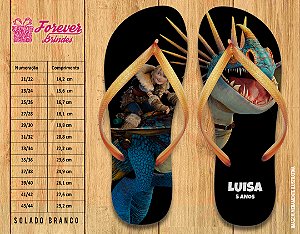 Chinelo Personalizado Aniversário Como Treinar Seu Dragão