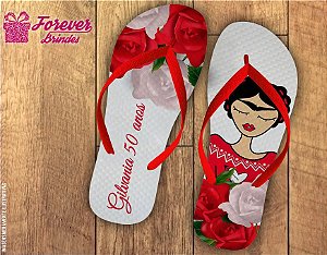 Chinelo Personalizado de Aniversário de 50 Anos