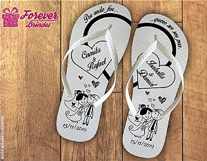 Chinelo Personalizado de Casamento