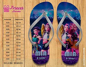Chinelo Personalizado Aniversário Guerreiras do Kpop Huntrix