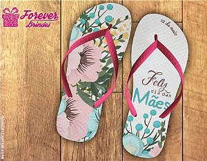 Chinelo Customizado Floral Dia Das Mães