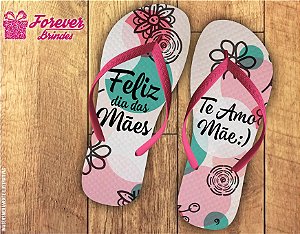 Chinelo Dia Das Mães Rosa Claro