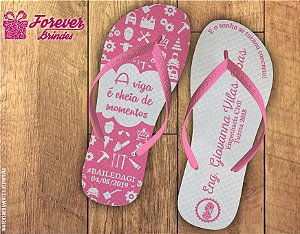 Chinelo Personalizado de Engenharia Civil Rosa