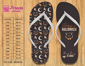 Chinelo Personalizado Aniversário Halloween