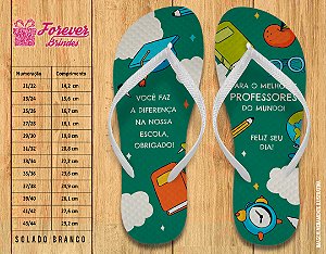 Chinelo Personalizado Dia dos Professores