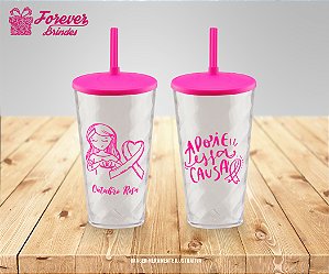 Copo Twister Personalizado Outubro Rosa
