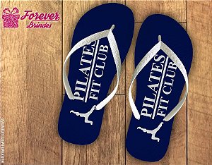 Chinelo Personalizado De Pilates Azul Escuro