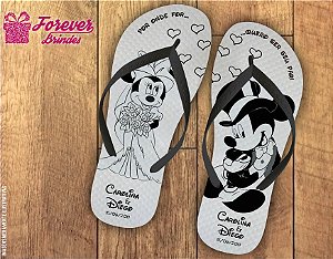 Chinelo de Casamento Mickey e Minnie