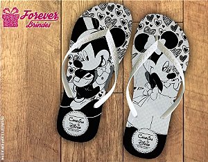 Chinelo de Casamento Personalizado Mickey e Minnie