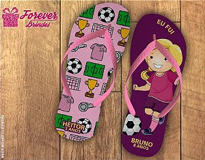 Chinelo De Aniversário Tema Futebol