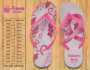 Chinelo Personalizado Outubro Rosa