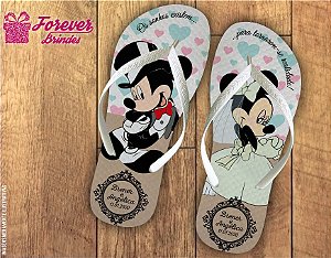 Chinelo de Casamento Mickey e Minnie