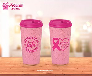 Copo Ecológico Café Personalizado Outubro Rosa