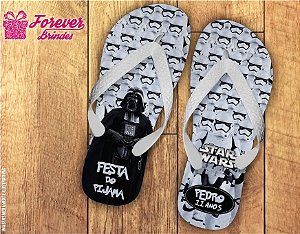 Chinelo Personalizado Aniversário Star Wars