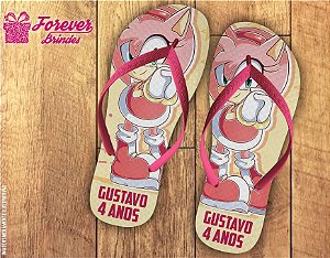 Chinelo Personalizado Sonic Amy Rose