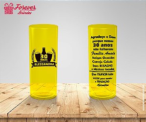 Copo Long Drink Personalizado 30 Anos