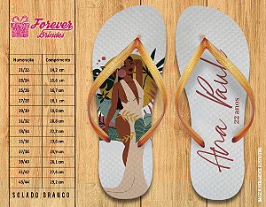 Chinelo Personalizado Aniversário Verão Pool Party