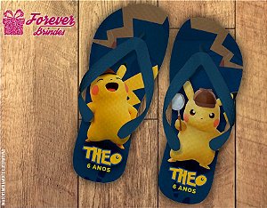 Chinelo Personalizado Aniversário Do Pokémon