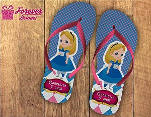 Chinelo Da Alice No País Das Maravilhas De Aniversário