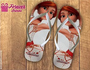 Chinelo Personalizado Aniversário Bailarina