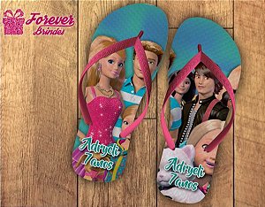 Chinelo Personalizado De Aniversário Da Barbie