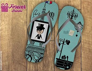 Chinelo Personalizado Tema Paris