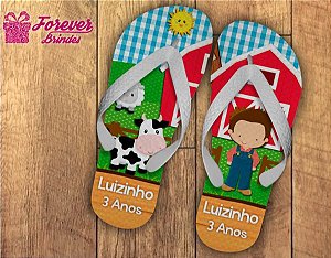 Chinelo Personalizado Fazendinha