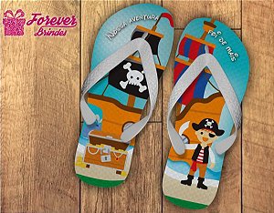 Chinelo Personalizado De Aniversário De Pirata