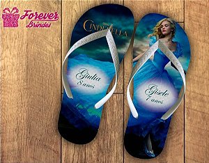 Chinelo Personalizado Da Cinderela De Aniversário