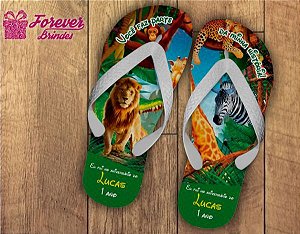 Chinelo Personalizado De Aniversário De Safari