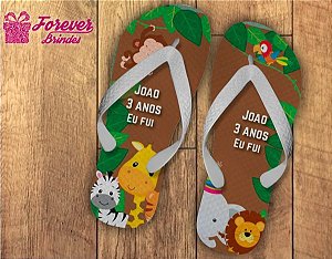 Chinelo Personalizado De Aniversário Safari