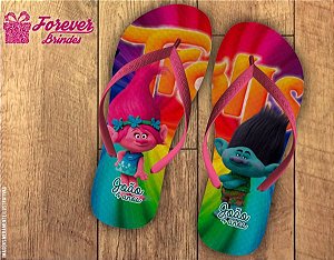 Chinelo Personalizado De Aniversário Dos Trolls