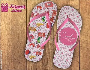 Chinelo Personalizado Com Ícones de Medicina