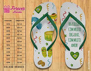 Chinelo Personalizado Copa do Mundo