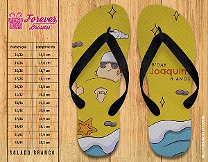 Chinelo Personalizado Aniversário de Verão