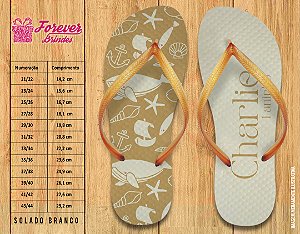 Chinelo Personalizado Aniversário Fundo do Mar