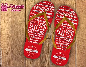 Chinelo Personalizado Aniversário 40 Anos