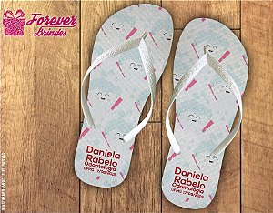 Chinelo Branco Personalizado De Odontologia