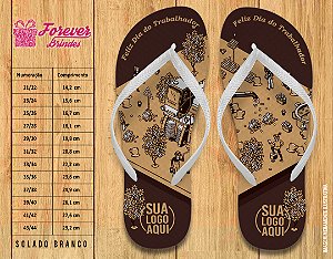 Chinelo Personalizado Dia do trabalho