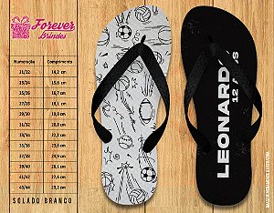 Chinelo Personalizado Aniversário Copa do Mundo futebol