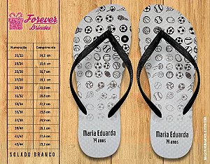 Chinelo Personalizado Aniversário Copa do mundo Futebol