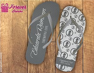 Chinelo Personalizado Cinza De Engenharia Civil