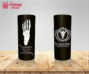 Copo Long Drink Preto Personalizado De Fisioterapia